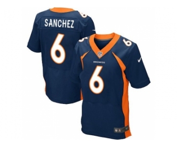 Nike Denver Broncos #6 Mark Sanchez Navy Blue Alternate Men's Stitched NFL New Elite Jersey