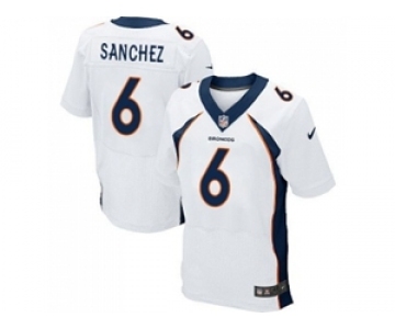 Nike Denver Broncos #6 Mark Sanchez White Men's Stitched NFL New Elite Jersey