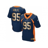 Nike Denver Broncos #95 Derek Wolfe Navy Blue Alternate Men's Stitched NFL New Elite Gold Jersey