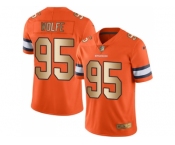 Nike Denver Broncos #95 Derek Wolfe Orange Men's Stitched NFL Limited Gold Rush Jersey