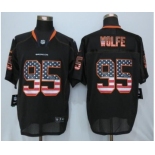 Nike Denver Broncos #95 Derek Wolfe USA Flag Fashion Black Jerseys[Elite]