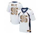 Nike Denver Broncos #95 Derek Wolfe White Men's Stitched NFL New Elite Gold Jersey