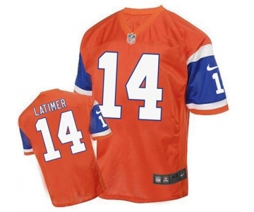 nike nfl jerseys denver broncos #14 latimer orange[2016 Elite]