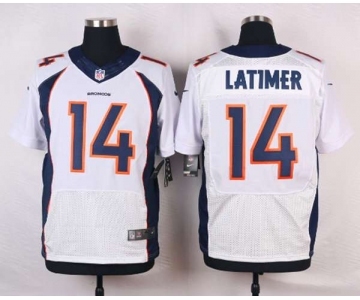 nike nfl jerseys denver broncos #14 latimer white[new Elite]