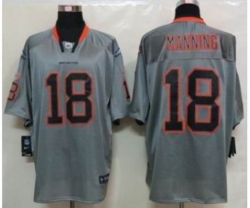 nike nfl jerseys denver broncos #18 manning grey[Elite lights out]