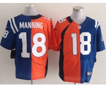 nike nfl jerseys denver broncos #18 manning orange-blue-black[Elite split][new]