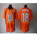 nike nfl jerseys denver broncos #18 manning orange[Elite 50th Patch]