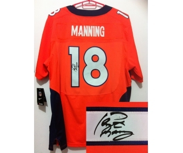 nike nfl jerseys denver broncos #18 manning orange[Elite signature]