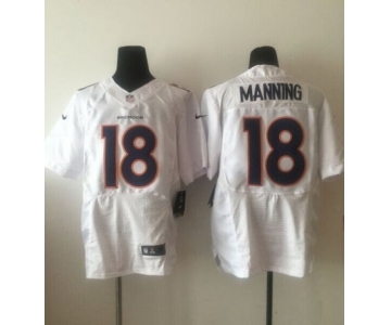 nike nfl jerseys denver broncos #18 peyton manning all white[new Elite]