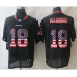 nike nfl jerseys denver broncos #18 peyton manning black[Elite USA flag fashion]