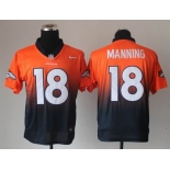 nike nfl jerseys denver broncos #18 peyton manning orange-blue[Elite drift fashion][second version]