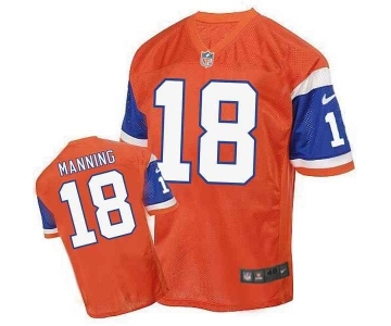 nike nfl jerseys denver broncos #18 peyton manning orange[2016 Elite]