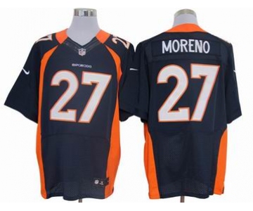 nike nfl jerseys denver broncos #27 moreno blue[Elite]