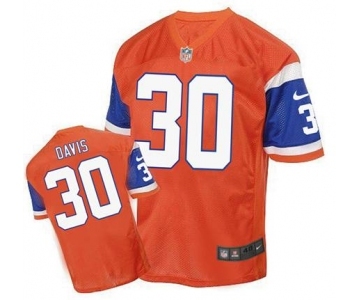 nike nfl jerseys denver broncos #30 davis orange[2016 Elite][davis]