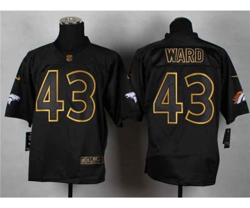 nike nfl jerseys denver broncos #43 ward black[Elite gold lettering fashion]