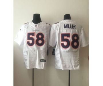 nike nfl jerseys denver broncos #58 miller all white[Elite]