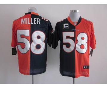 nike nfl jerseys denver broncos #58 miller blue-orange[Elite split c patch]