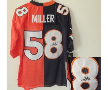 nike nfl jerseys denver broncos #58 miller blue-orange[Elite split signature]