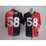 nike nfl jerseys denver broncos #58 miller blue-orange[Elite split]