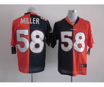 nike nfl jerseys denver broncos #58 miller blue-orange[Elite split]