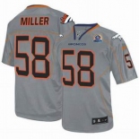 nike nfl jerseys denver broncos #58 miller grey[Elite lights out 50th Patch]