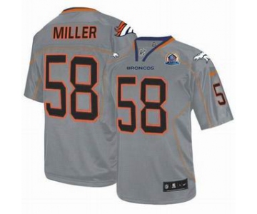 nike nfl jerseys denver broncos #58 miller grey[Elite lights out 50th Patch]