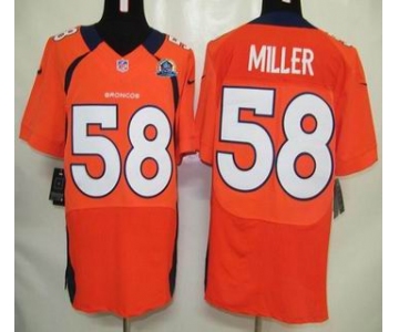 nike nfl jerseys denver broncos #58 miller orange[Elite 50th Patch]