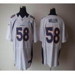 nike nfl jerseys denver broncos #58 miller white[Elite 50th Patch]