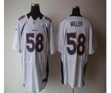 nike nfl jerseys denver broncos #58 miller white[Elite 50th Patch]