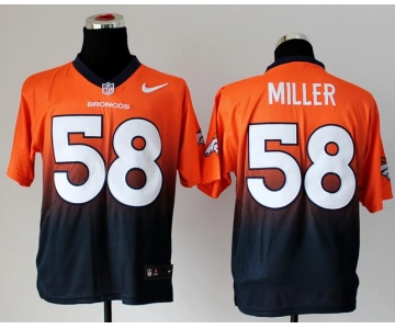 nike nfl jerseys denver broncos #58 von miller orange-blue[Elite drift fashion][second version]