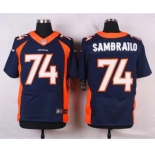 nike nfl jerseys denver broncos #74 sambrailo blue[new Elite]