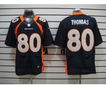 nike nfl jerseys denver broncos #80 thomas blue[elite]