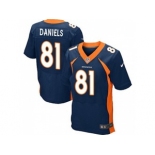 nike nfl jerseys denver broncos #81 daniels blue[Elite]