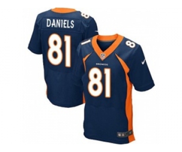 nike nfl jerseys denver broncos #81 daniels blue[Elite]