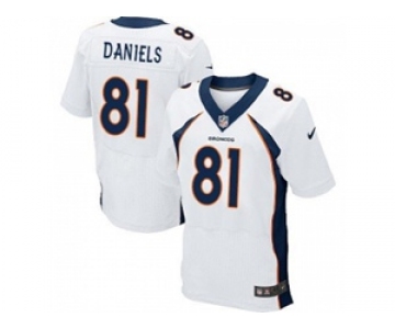 nike nfl jerseys denver broncos #81 daniels white[Elite]