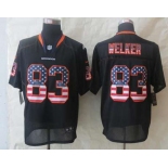 nike nfl jerseys denver broncos #83 welker black[Elite USA flag fashion]