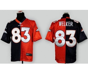 nike nfl jerseys denver broncos #83 welker orange-blue[Elite split]