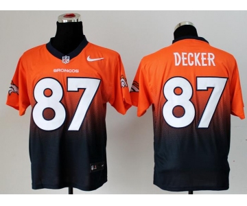 nike nfl jerseys denver broncos #87 eric decker orange-blue[Elite drift fashion][second version]