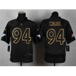 nike nfl jerseys denver broncos #94 ware black[Elite gold lettering fashion]