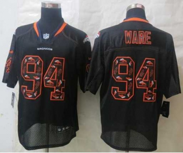 nike nfl jerseys denver broncos #94 ware black[Elite united sideline]