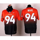 nike nfl jerseys denver broncos #94 ware orange-blue[Elite drift fashion][second version]