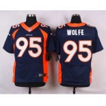 nike nfl jerseys denver broncos #95 wolfe blue[new Elite]