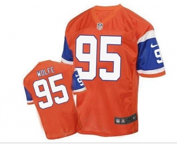 nike nfl jerseys denver broncos #95 wolfe orange[2016 Elite]