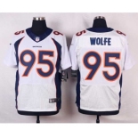 nike nfl jerseys denver broncos #95 wolfe white[new Elite]