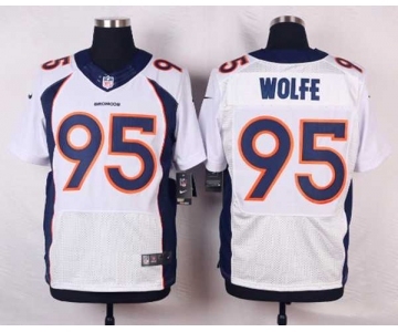 nike nfl jerseys denver broncos #95 wolfe white[new Elite]