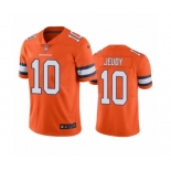 Denver Broncos #10 Jerry Jeudy Color Rush Limited Orange Jersey