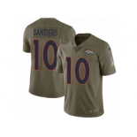 Men Nike Denver Broncos #10 Emmanuel Sanders Limited Olive 2017 Salute to Service NFL Jersey