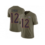 Men Nike Denver Broncos #12 Paxton Lynch Limited Olive 2017 Salute to Service NFL Jersey