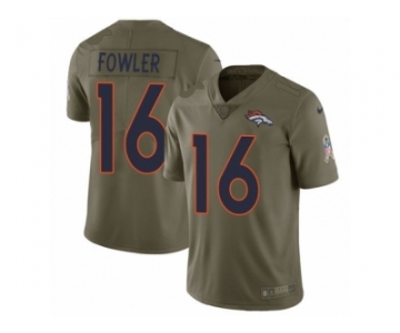 Men Nike Denver Broncos #16 Bennie Fowler Limited Olive 2017 Salute to Service NFL Jersey