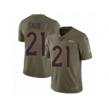 Men Nike Denver Broncos #21 Aqib Talib Limited Olive 2017 Salute to Service NFL Jersey